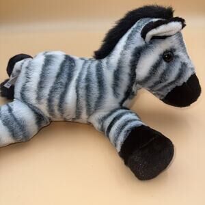 Aurora World Plush Stuffed Animal Zany Zebra 12 Inch Black And White Clean